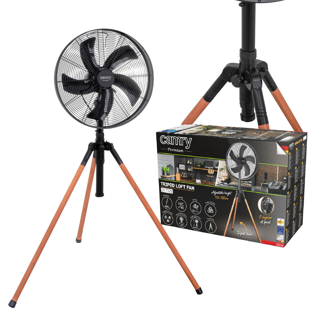 Loft-ventilator på stativ, 40 cm / 16”, højde 119–132 cm, CR 7329, Camry