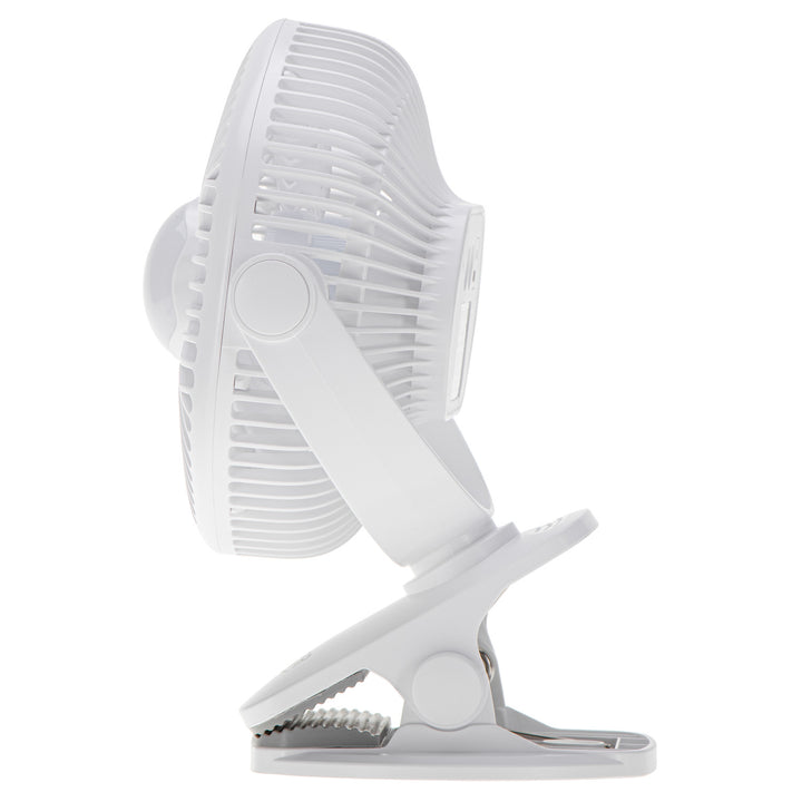 5"/12,7 cm batteridrevet ventilator med klips – USB/LED, AD 7335, Adler