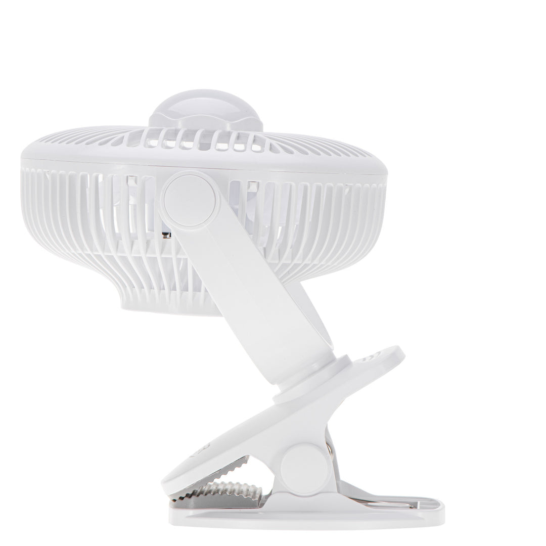 5"/12,7 cm batteridrevet ventilator med klips – USB/LED, AD 7335, Adler