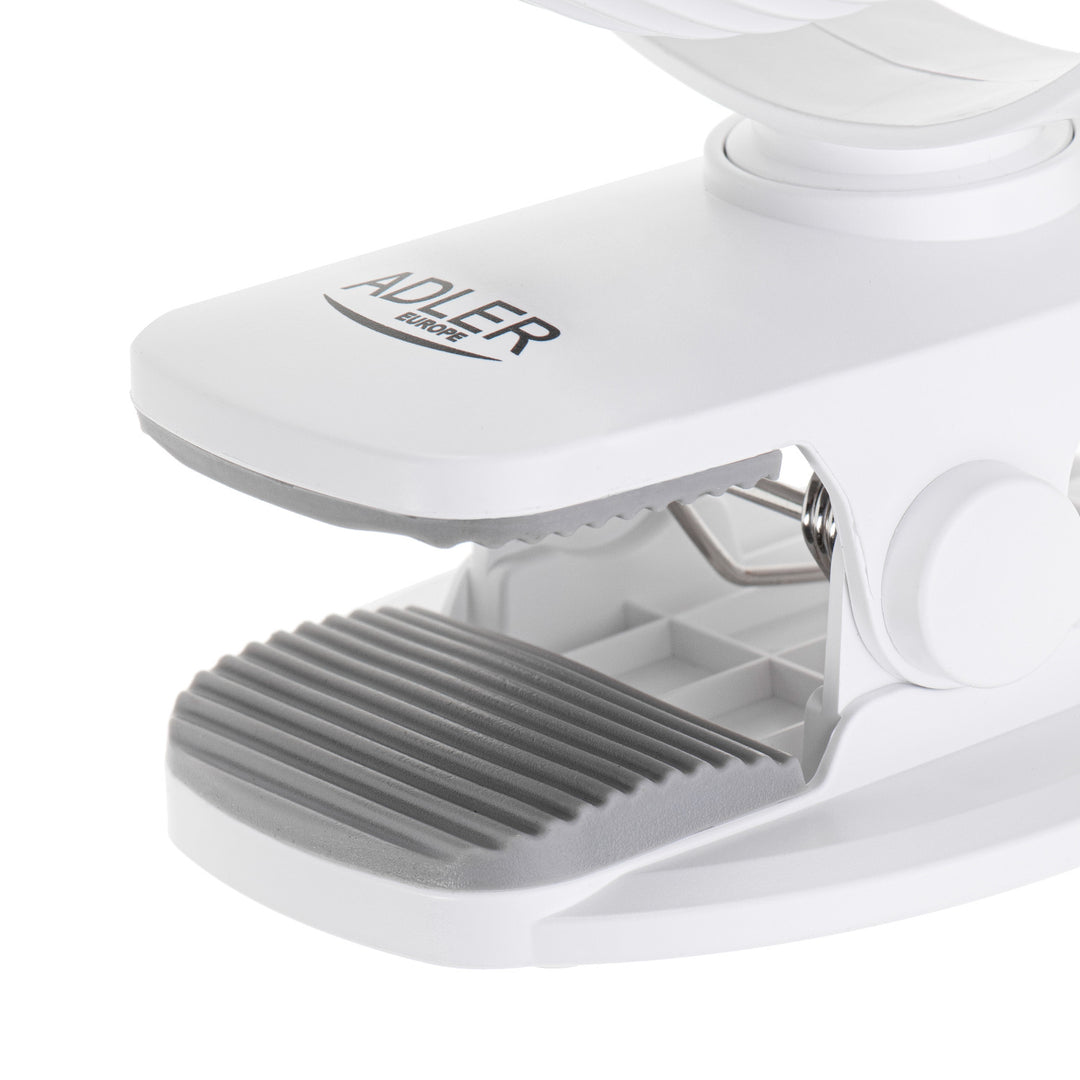 5"/12,7 cm batteridrevet ventilator med klips – USB/LED, AD 7335, Adler