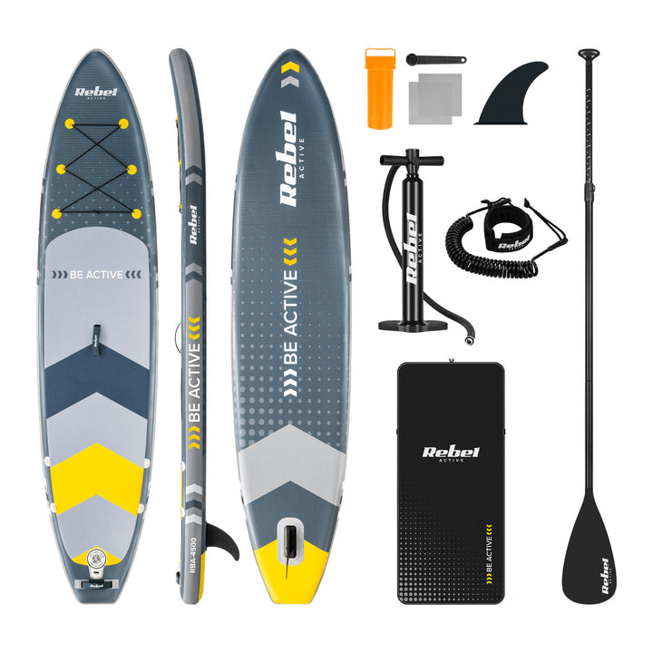 REBEL ACTIVE oppusteligt SUP-bræt 350 x 81 x 15 cm, sæt