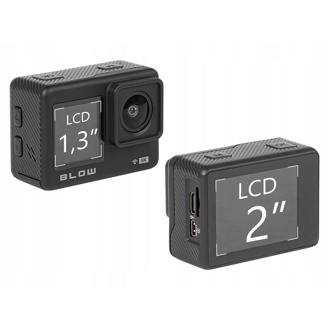 Pro4U 5K Blow-sportskamera, 5K Ultra HD-kvalitet, 20 megapixel, 160° vidvinkelobjektiv, vandtæt, fjernbetjening, 78-568#