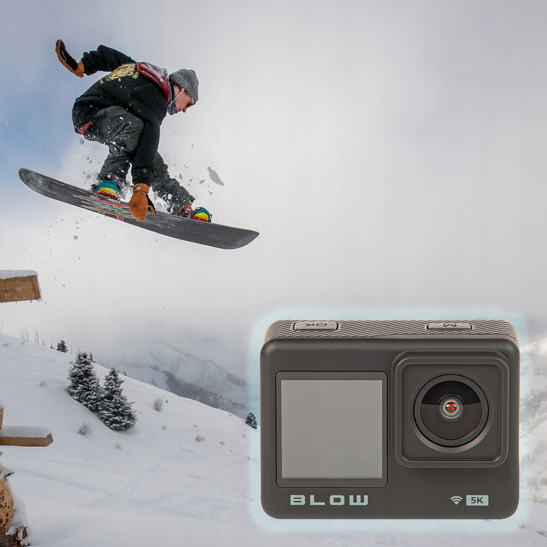 Pro4U 5K Blow-sportskamera, 5K Ultra HD-kvalitet, 20 megapixel, 160° vidvinkelobjektiv, vandtæt, fjernbetjening, 78-568#