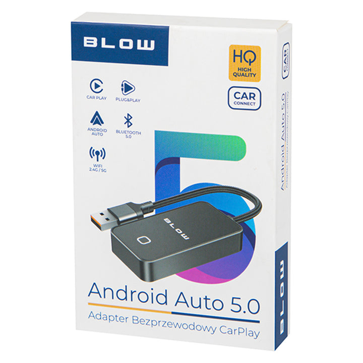 Blow universal CarPlay/Android Auto-adapter, Bluetooth 5.0, strømforbrug 0,75 W, Plug & Play, 78-429