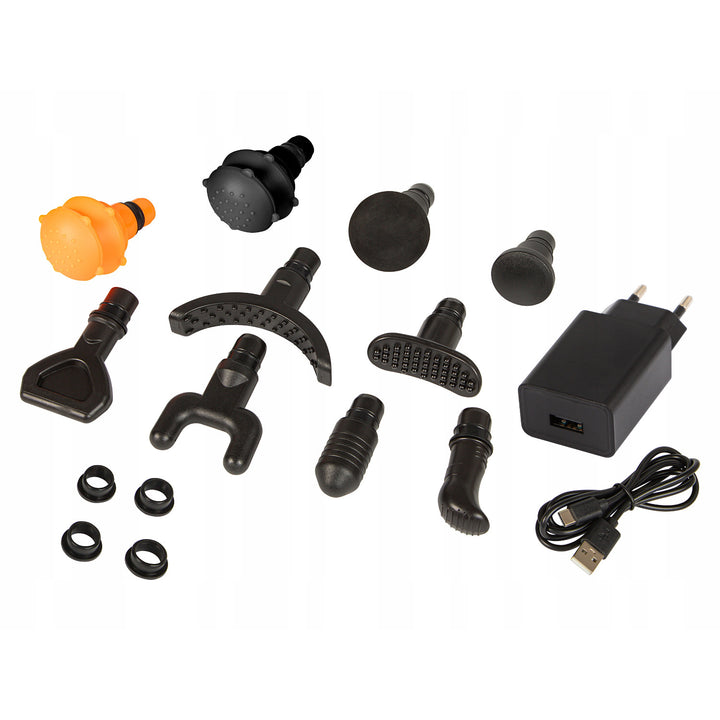 Blow-massageapparat, 10 dyser, oplader og rejsetaske, effekt 200 W, 30 hastighedsindstillinger, hurtigopladning, 44-341