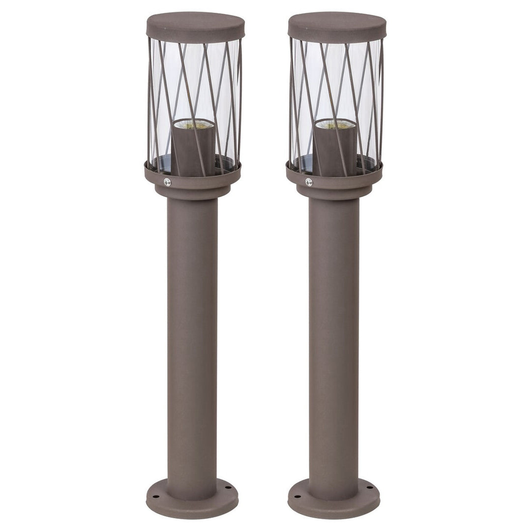 Rabalux Budapest havepælelampe, IP44, farve: brun, E27-fatning, maks. 40 W, 8889, 2 stk.