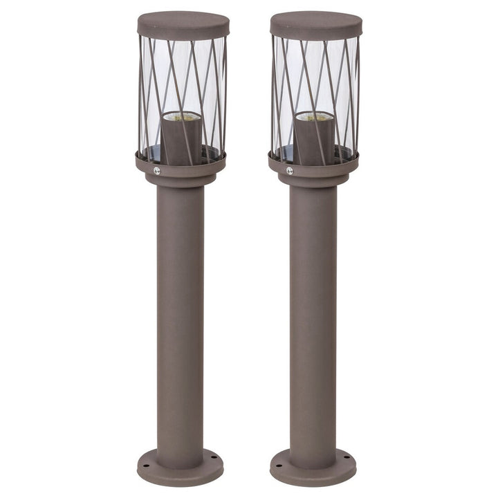 Rabalux Budapest havepælelampe, IP44, farve: brun, E27-fatning, maks. 40 W, 8889, 2 stk.