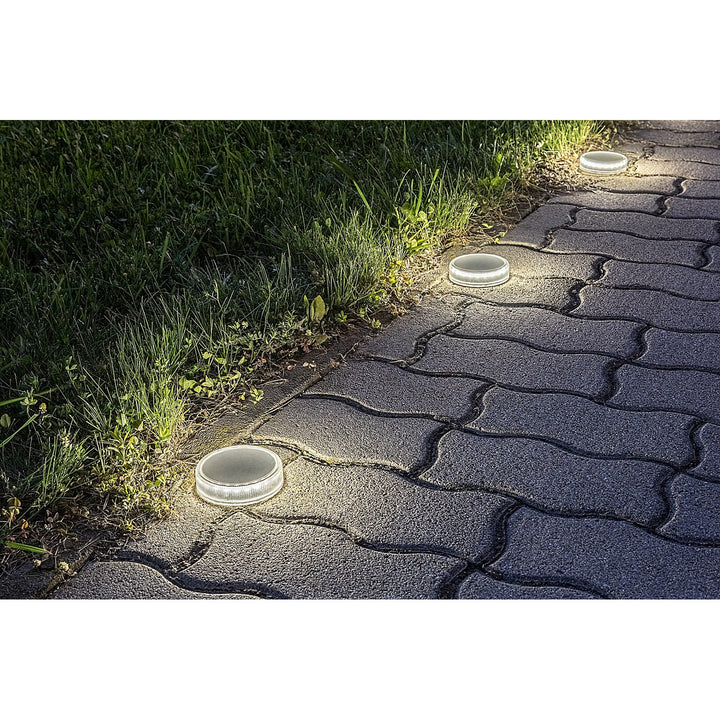 Trillo LED-solcellelampe 0,3 W, tusmørkesensor, gennemsigtig, IP65, K 4000, 77175, 2 stk.