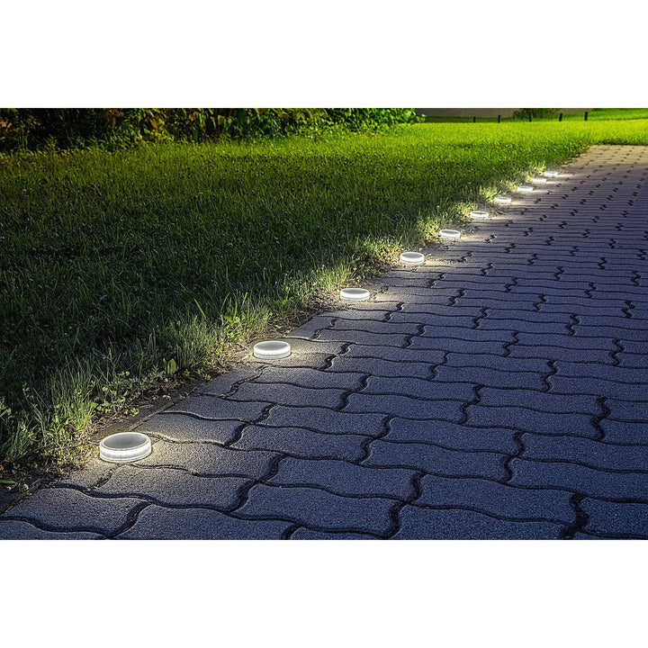 Trillo LED-solcellelampe 0,3 W, tusmørkesensor, gennemsigtig, IP65, K 4000, 77175, 4 stk.