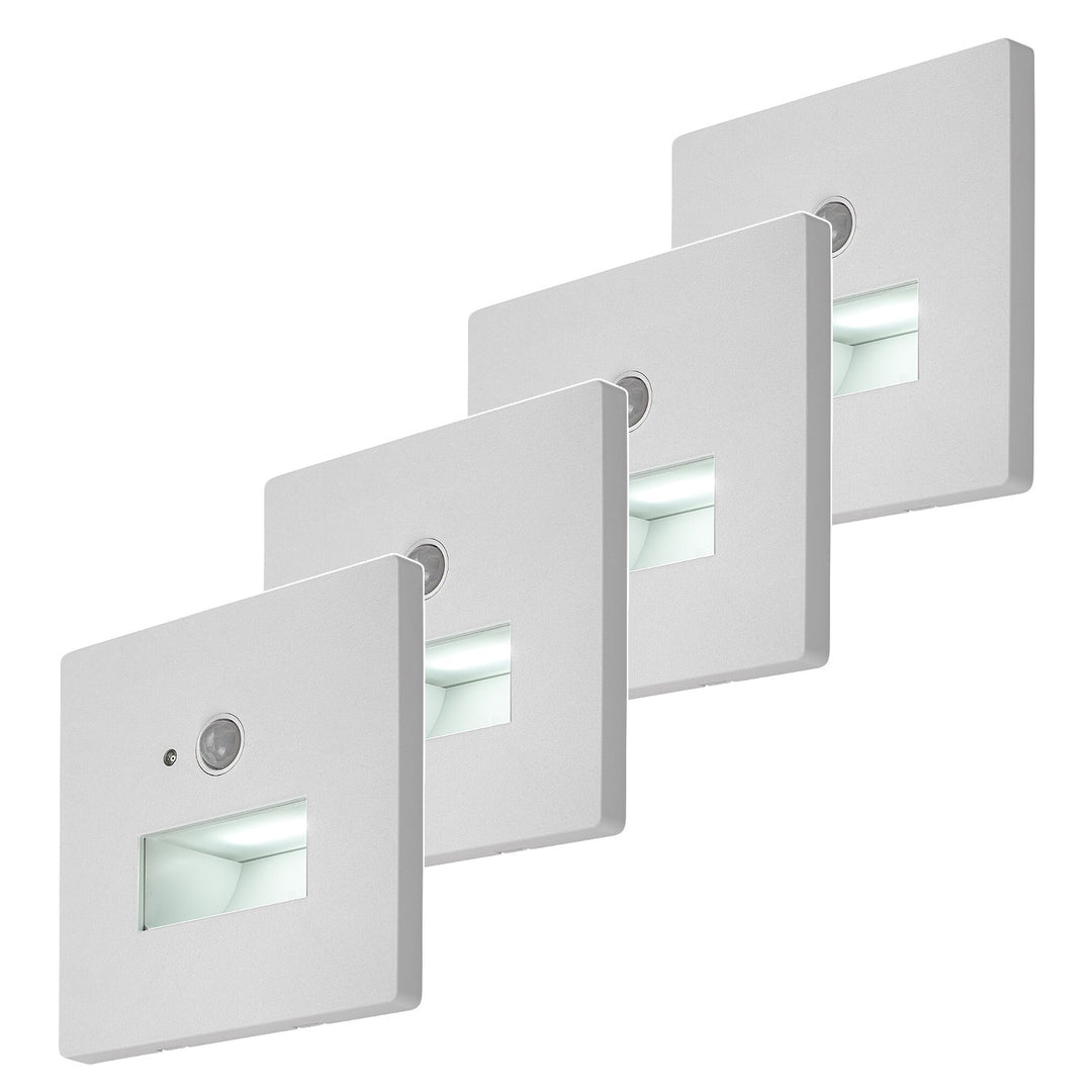 Lunca LED-lampe 1 W IP20 hvid 3000, 4500, 6500 K bevægelsessensor, lyssensor, 77198, 4 stk.