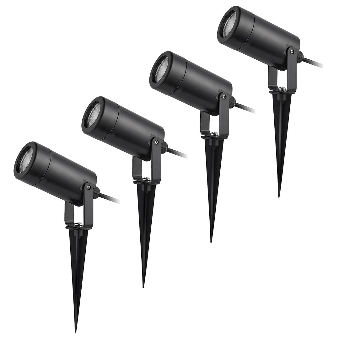 Rabalux Krobia jordlampe, IP65, sort, GU10-fatning, maks. 4 W, 7814, 4 stk.