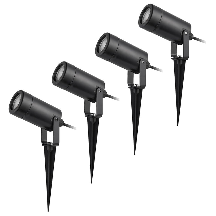 Rabalux Krobia jordlampe, IP65, sort, GU10-fatning, maks. 4 W, 7814, 4 stk.