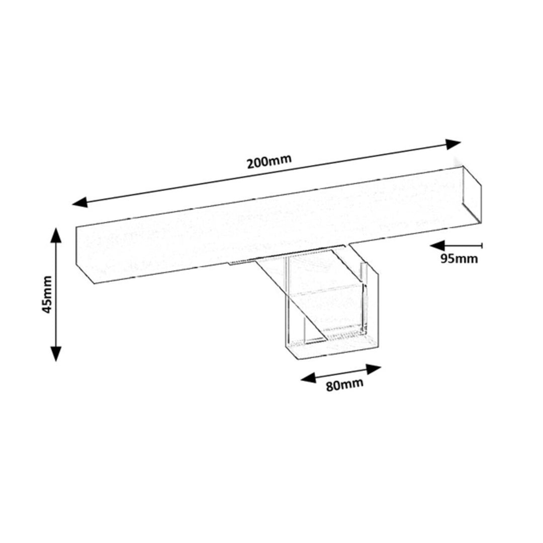 Rabalux Oliro LED-badeværelseslampe, 4 W, sort, IP44, 4000 K, 75050