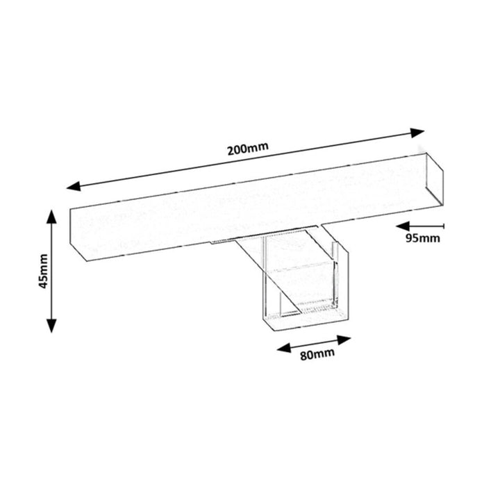 Rabalux Oliro LED-badeværelseslampe, 4 W, sort, IP44, 4000 K, 75050