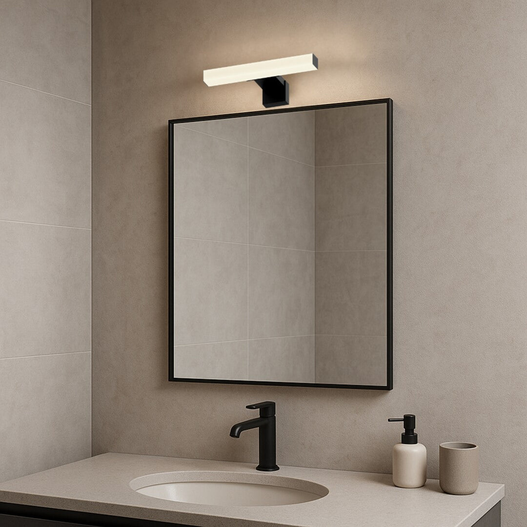 Rabalux Oliro LED-badeværelseslampe, 4 W, sort, IP44, 4000 K, 75050