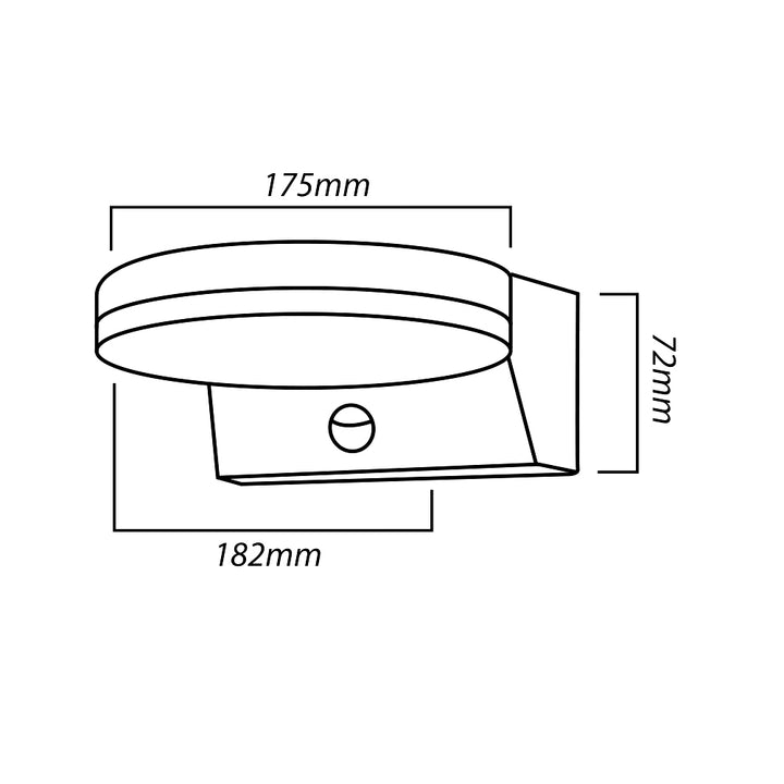 Maclean LED-lampe med bevægelsessensor, PIR-bevægelsessensor, sort, 15 W, IP65, 1560 lm, neutral hvid farve (4000 K) MCE344 B, 2 stk.