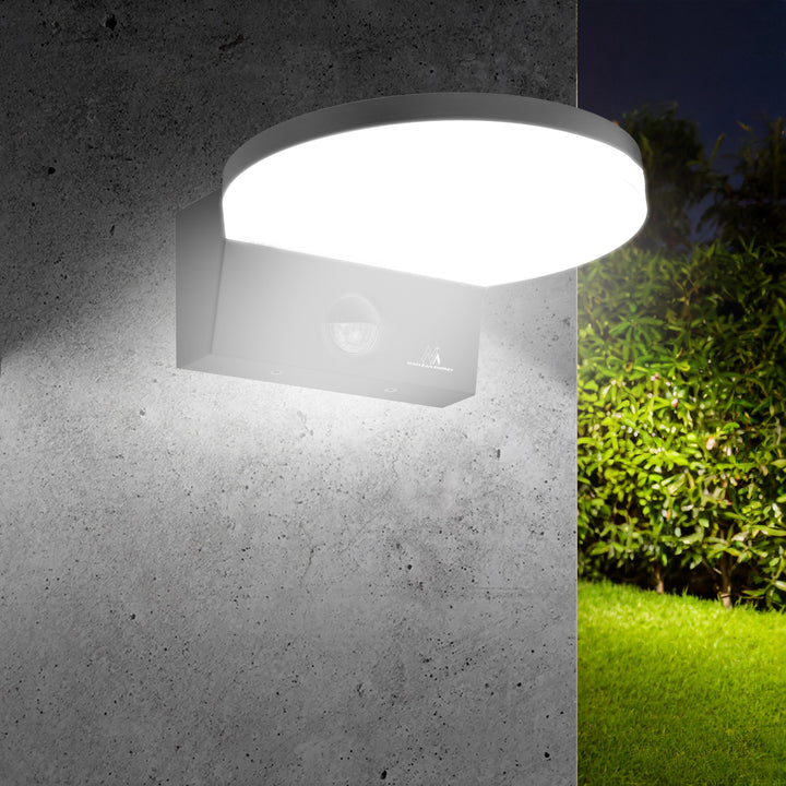 Maclean LED-lampe med bevægelsessensor, PIR-bevægelsessensor, sort, 15 W, IP65, 1560 lm, neutral hvid farve (4000 K) MCE344 B, 2 stk.