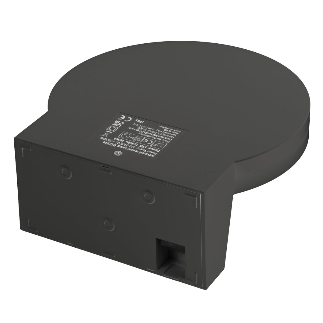 Maclean LED-lampe med bevægelsessensor, PIR-bevægelsessensor, farve: grå, 15 W, IP65, 1560 lm, neutral hvid farve (4000 K) MCE344 GR, 2 stk.