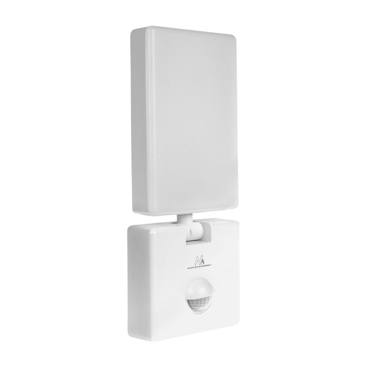 Maclean LED-lampe med bevægelsessensor, PIR-bevægelsessensor, hvid, 10 W, IP65, 800 lm, neutral hvid farve (4000 K) MCE516 W, 2 stk.