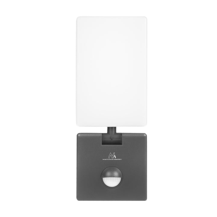 Maclean LED-lampe med bevægelsessensor, PIR-bevægelsessensor, farve: grå, 10 W, IP65, 800 lm, neutral hvid farve (4000 K) MCE516 GR, 2 stk.