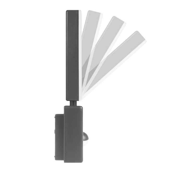 Maclean LED-lampe med bevægelsessensor, PIR-bevægelsessensor, farve: grå, 10 W, IP65, 800 lm, neutral hvid farve (4000 K) MCE516 GR, 2 stk.