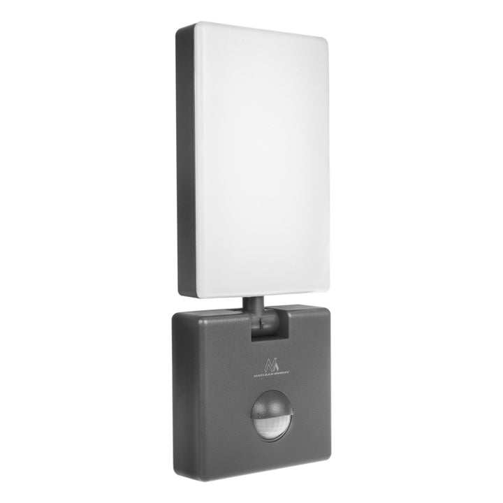 Maclean LED-lampe med bevægelsessensor, PIR-bevægelsessensor, farve: grå, 10 W, IP65, 800 lm, neutral hvid farve (4000 K) MCE516 GR, 2 stk.