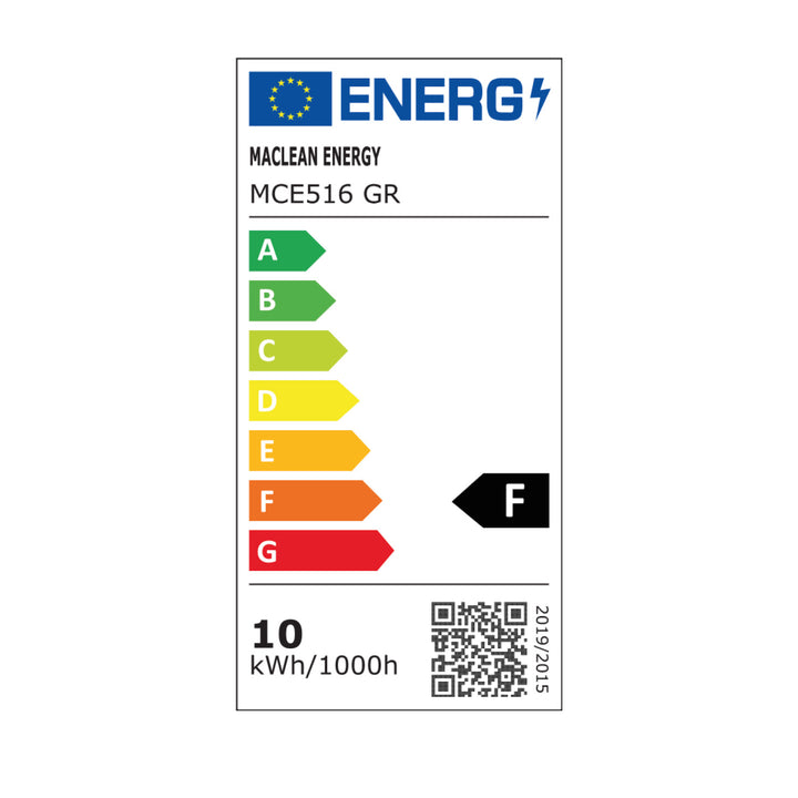 Maclean LED-lampe med bevægelsessensor, PIR-bevægelsessensor, farve: grå, 10 W, IP65, 800 lm, neutral hvid farve (4000 K) MCE516 GR, 2 stk.