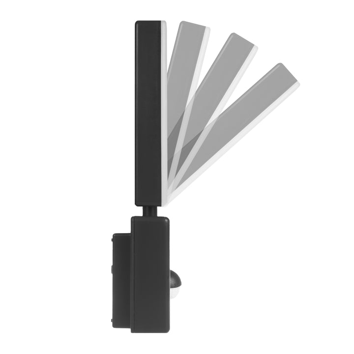 Maclean LED-lampe med bevægelsessensor, PIR-bevægelsessensor, sort, 10 W, IP65, 800 lm, neutral hvid farve (4000 K) MCE516 B, 2 stk.