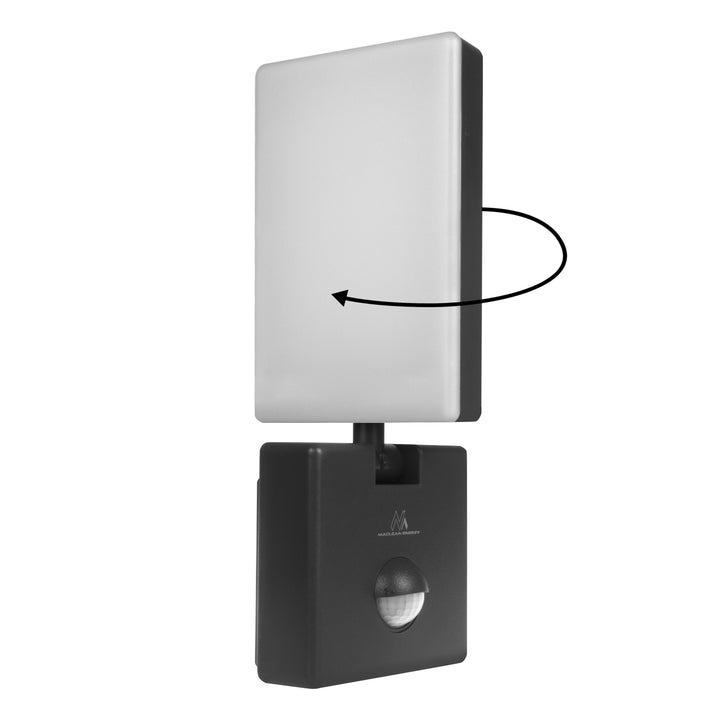 Maclean LED-lampe med bevægelsessensor, PIR-bevægelsessensor, sort, 10 W, IP65, 800 lm, neutral hvid farve (4000 K) MCE516 B, 2 stk.