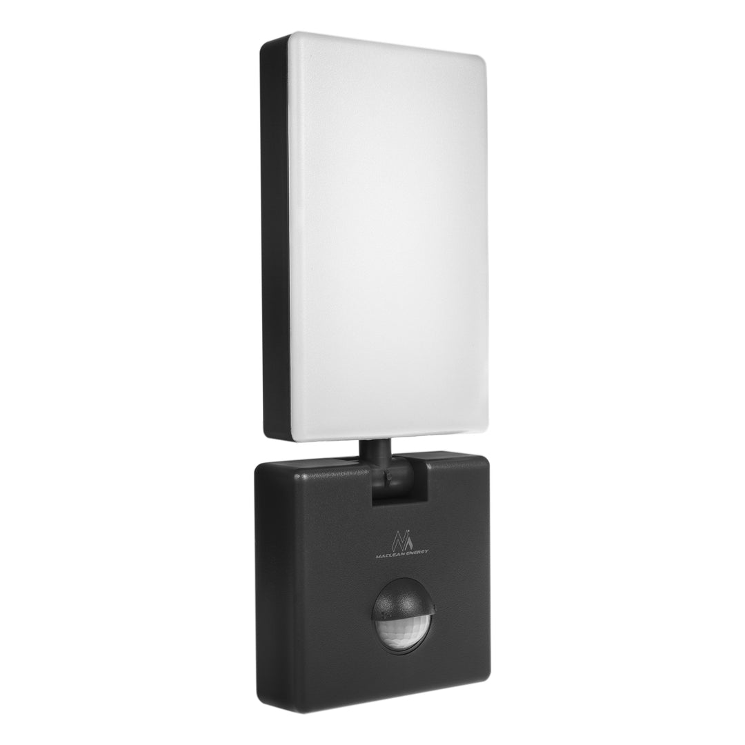Maclean LED-lampe med bevægelsessensor, PIR-bevægelsessensor, sort, 10 W, IP65, 800 lm, neutral hvid farve (4000 K) MCE516 B, 2 stk.