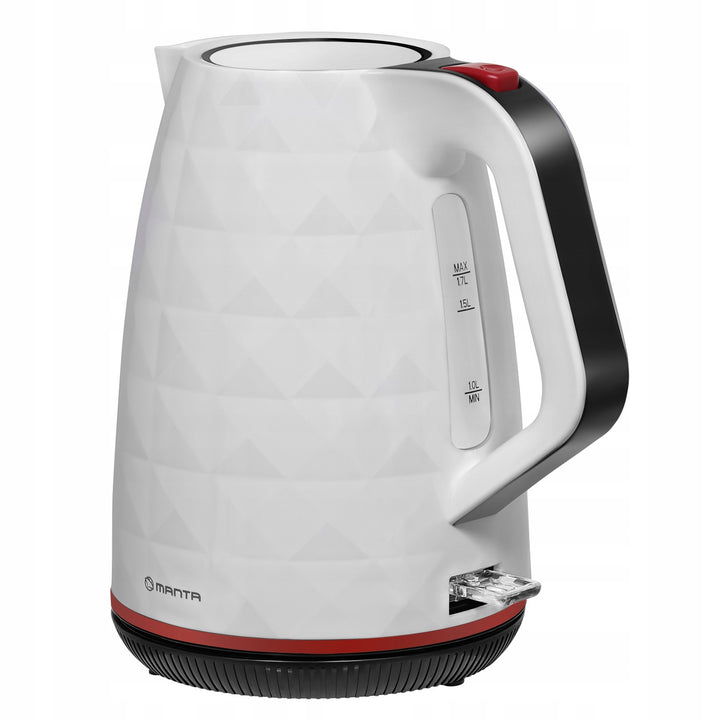 Manta ORISA trådløs elkedel, 1,7 l, 2200 W, hvid