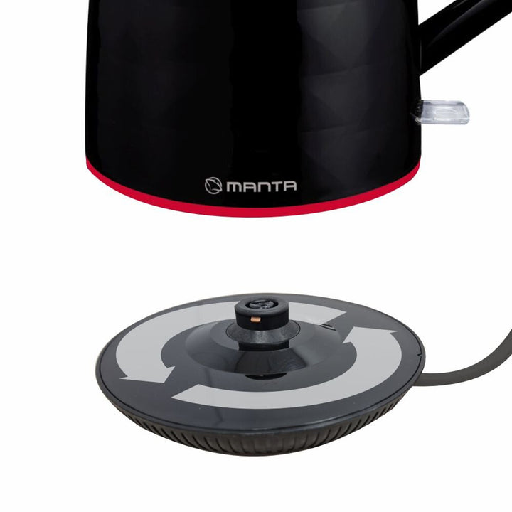 Manta ORISA trådløs elkedel, 1,7 l, 2200 W, sort