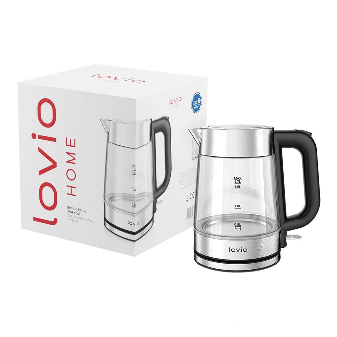 Lovio LVGEK001 trådløs elkedel i glas