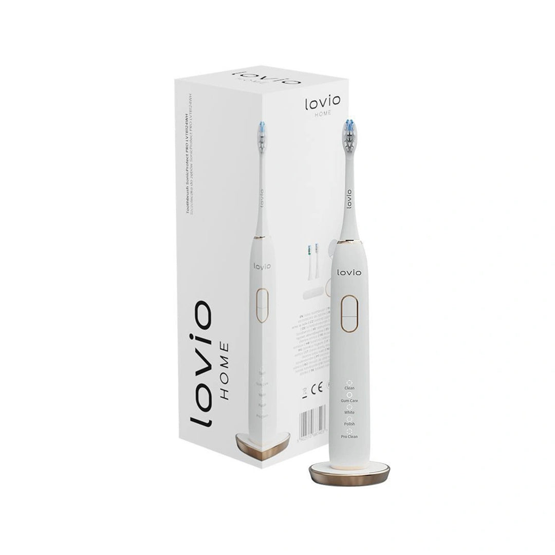Lovio SonicProtect PRO elektrisk tandbørste, hvid, LVTB124WH