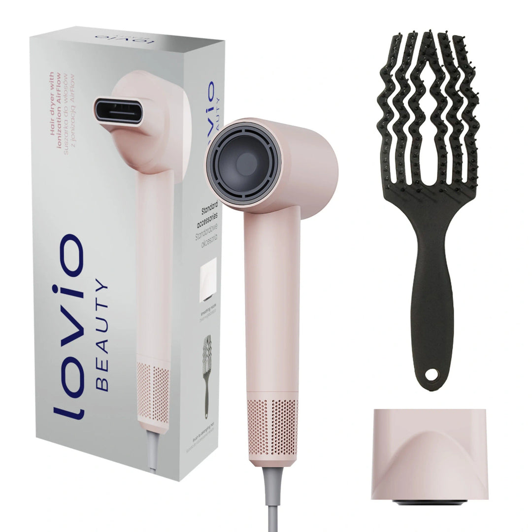 Lovio Air Flow professionel hårtørrer, lyserød, LVHD001PK