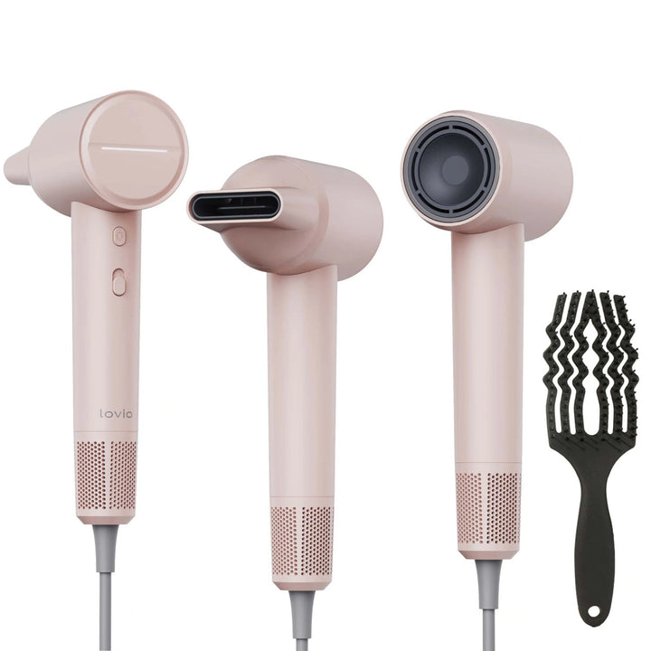Lovio Air Flow professionel hårtørrer, lyserød, LVHD001PK