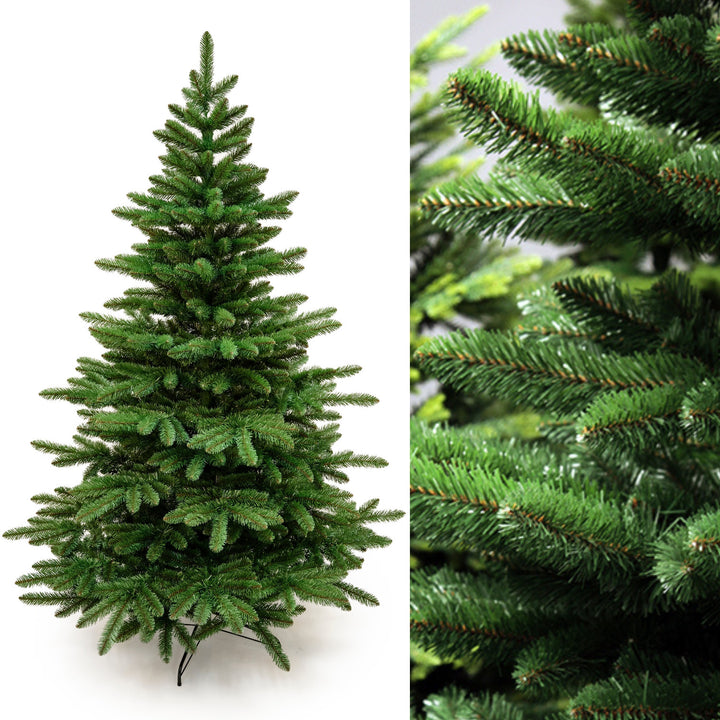 Kunstigt juletræ, spansk gran, PVC, højde 250 cm, metalfod
