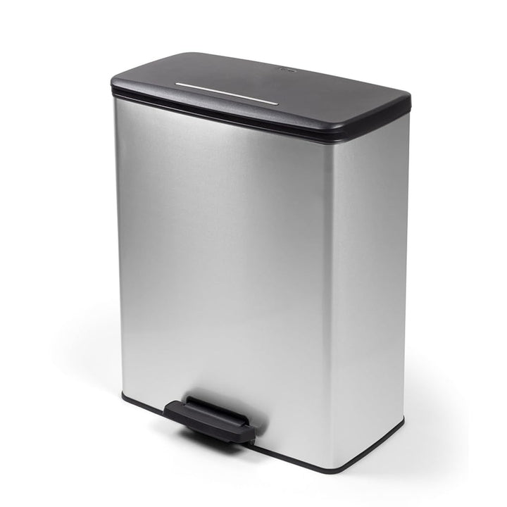 Curver-affaldsspand med fodpedal, 2 x 26 L, metalliseret, sølvfarvet, 251002