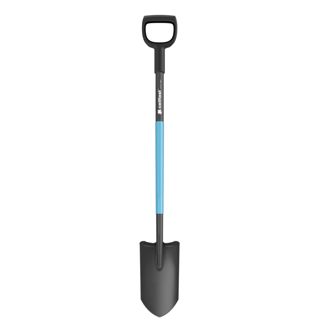 Plantespade / dræningsspade, hærdet, slebet spids, ergonomisk skaft, længde 129 cm, Cellfast, CELLPRO