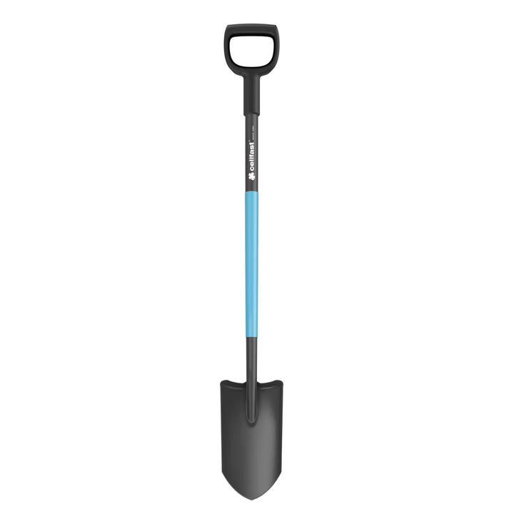 Plantespade / dræningsspade, hærdet, slebet spids, ergonomisk skaft, længde 129 cm, Cellfast, CELLPRO