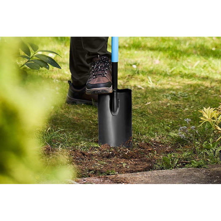 Plantespade / dræningsspade, hærdet, slebet spids, ergonomisk skaft, længde 129 cm, Cellfast, CELLPRO