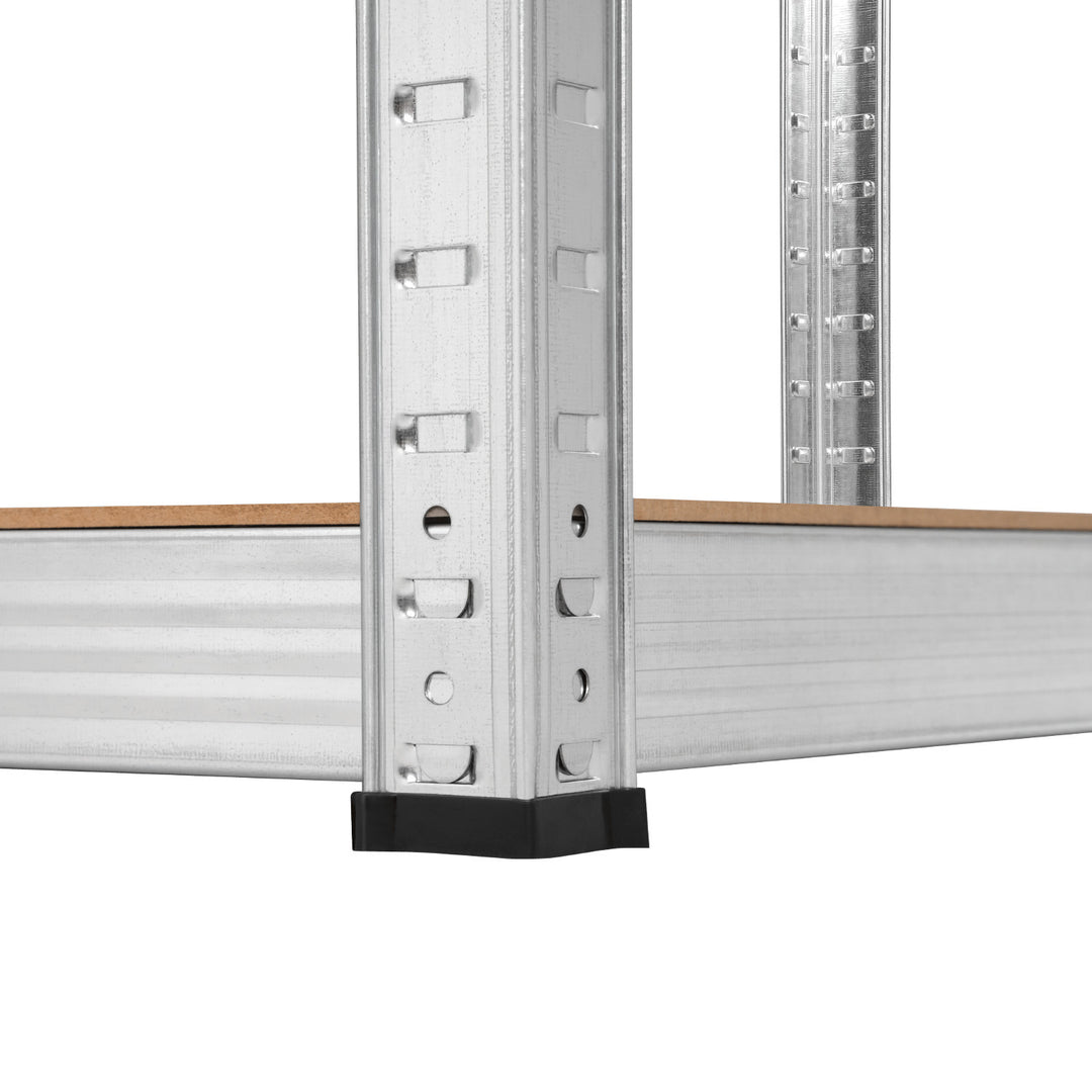 Lagerreol i metal, 5 hylder, maksimal belastning op til 750 kg, 180x90x40, sølvfarvet Rebel