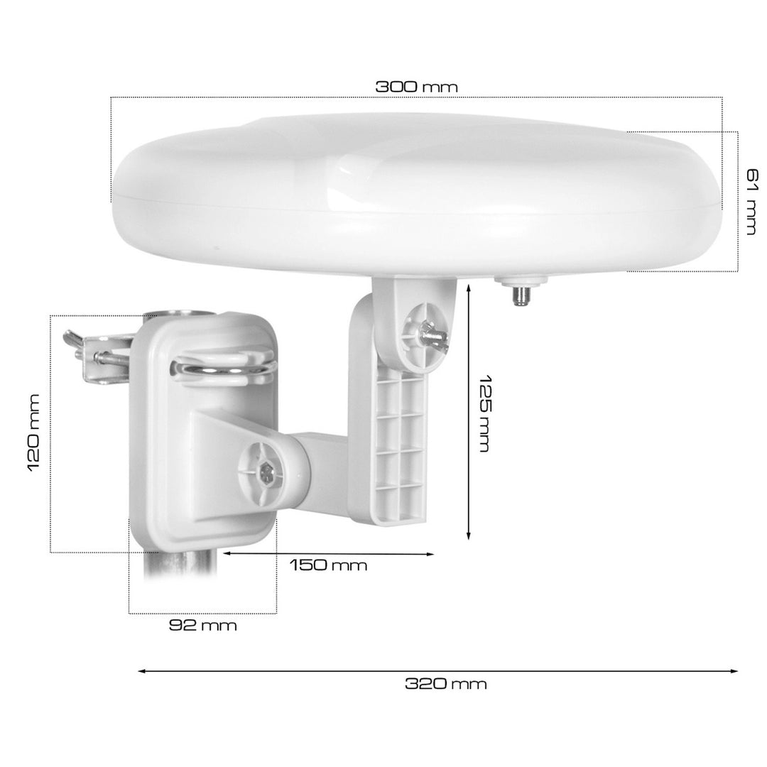 Digital360 4G LTE FM VHF UHF VA0024 Vayox udendørsantenne