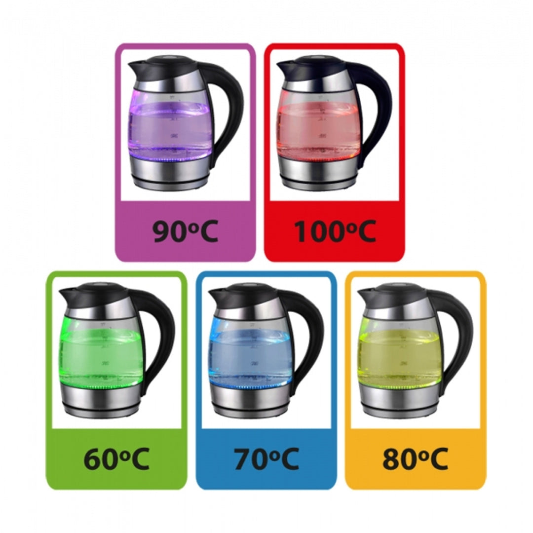 Elektrisk vandkoger, glas, LED med termostat, 1,8 l, Esperanza