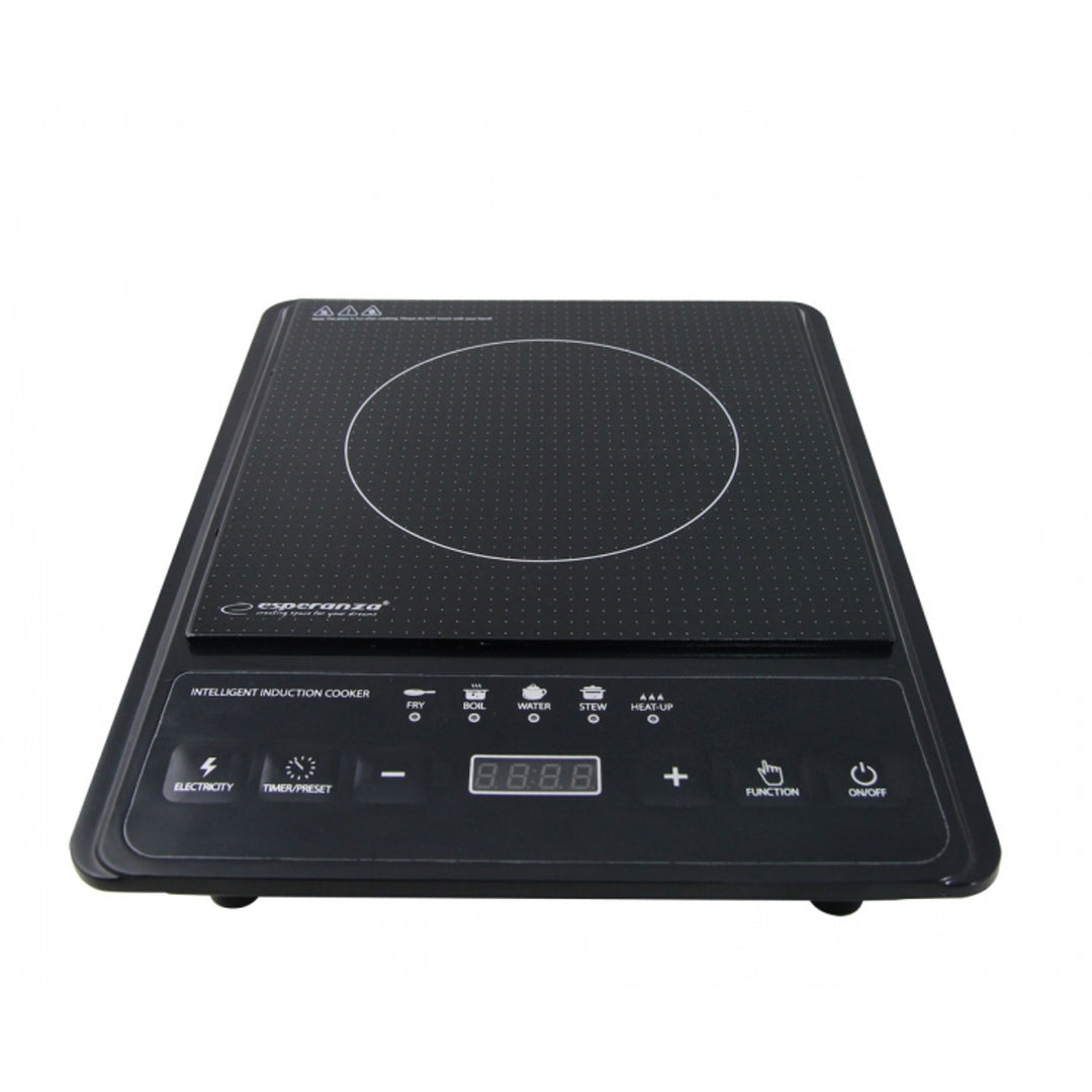 Esperanza induktionskomfur, effekt 2000 W, 5 forprogrammerede funktioner, stort display, Krakatau