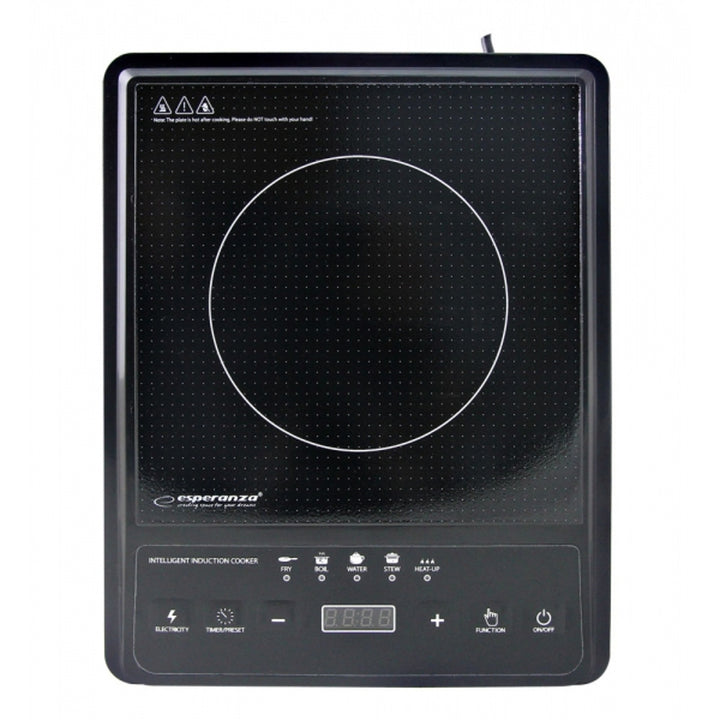 Esperanza induktionskomfur, effekt 2000 W, 5 forprogrammerede funktioner, stort display, Krakatau