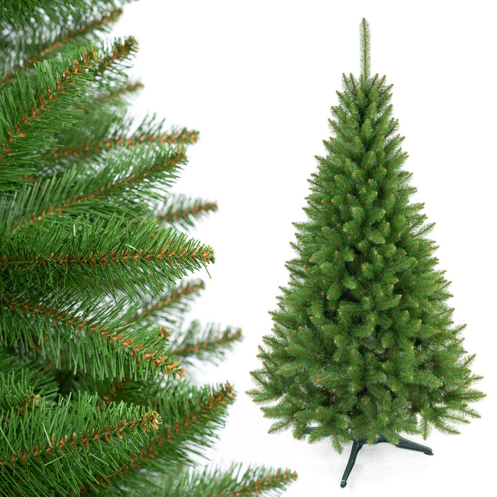 Gran-juletræ på Premium-stativ, 220 cm, tæt og naturtro, Damich