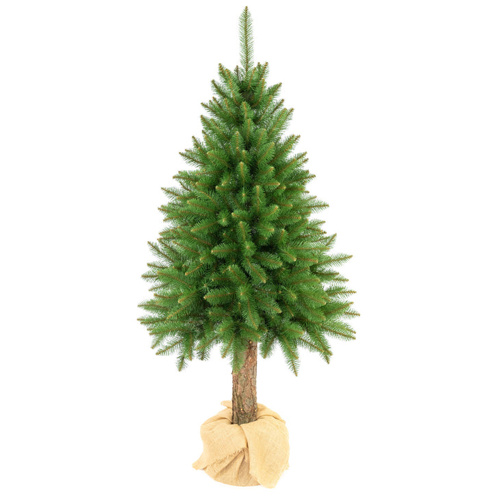 Premium-juletræ af gran på stub, 220 cm, tæt og naturtro, Damich