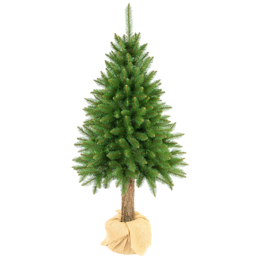 Premium-juletræ af gran på stub, 180 cm, tæt og naturtro, Damich
