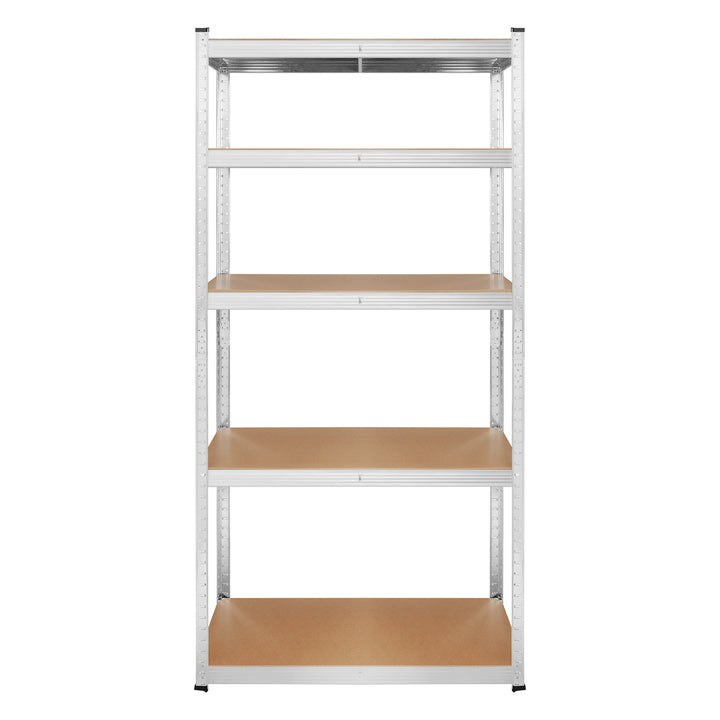 Lagerreol i metal, 5 hylder, maksimal belastning op til 750 kg, 180x90x40, sølvfarvet Rebel, 2 stk.